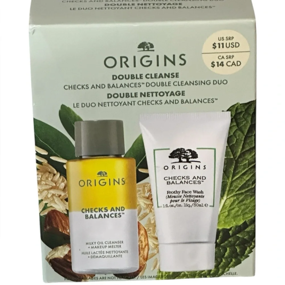 NIB Origins Double Cleanse Checks and Balances Double Cleansing Duo.